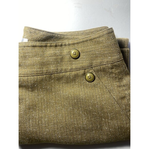 Cabi Women’s 8 Brown Textured Tweed Wide Leg Pants Button Waist Modern Career - Picture 14 of 16